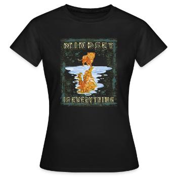 Motivation Mindset Baby Tiger - Women's T-Shirt - black - Front - AI Model Female 172 dark (172cm)