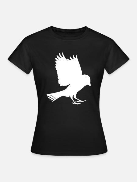white sparrow - Women's T-Shirt - black