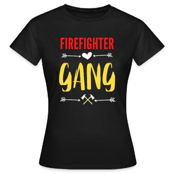 Firefighter Gang - T-shirt Femme - noir - Devant - AI Model Female 172 dark (172cm)