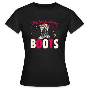 Boots & Blooms Bride Collection - Women's T-Shirt - black - Front - AI Model Female 172 dark (172cm)