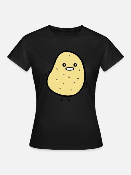 Drôle de pomme de terre - T-shirt Femme - noir