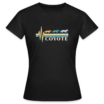 Chasse au coyote Coyote Hunter Coyote - T-shirt Femme - noir - Devant - AI Model Female 172 dark (172cm)