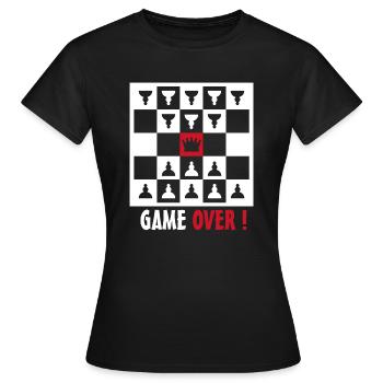 Fin du jeu - T-shirt Femme - noir - Devant - AI Model Female 172 dark (172cm)