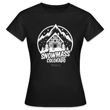 Snowmass Colorado Skigebiet - Frauen T-Shirt - Schwarz - Vorne - AI Model Female 172 dark (172cm)