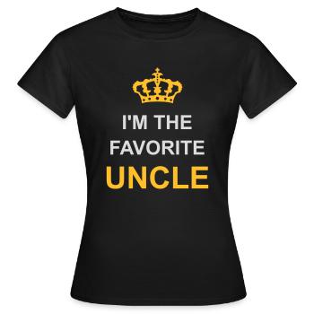 at The Favorite Uncle - Women's T-Shirt - black - Front - AI Model Female 172 dark (172cm)