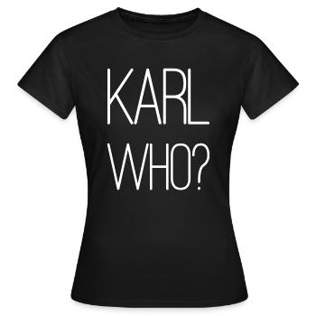 Karl qui ? - T-shirt Femme - noir - Devant - AI Model Female 172 dark (172cm)