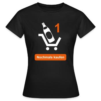 Bitte noch ein Bier kaufen! - Frauen T-Shirt - Schwarz - Vorne - AI Model Female 172 dark (172cm)