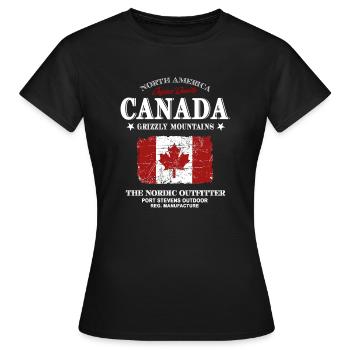 Kanada - Maple Leaf - Canada - T-shirt Femme - noir - Devant - AI Model Female 172 dark (172cm)