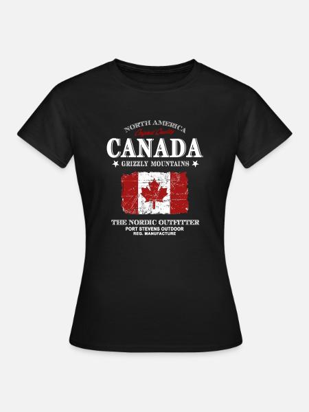 Kanada - Maple Leaf - Canada - Frauen T-Shirt - Schwarz