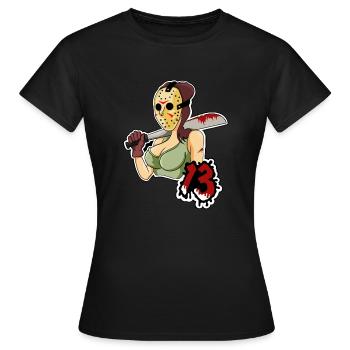 Lady 13 - T-shirt Femme - noir - Devant - AI Model Female 172 dark (172cm)