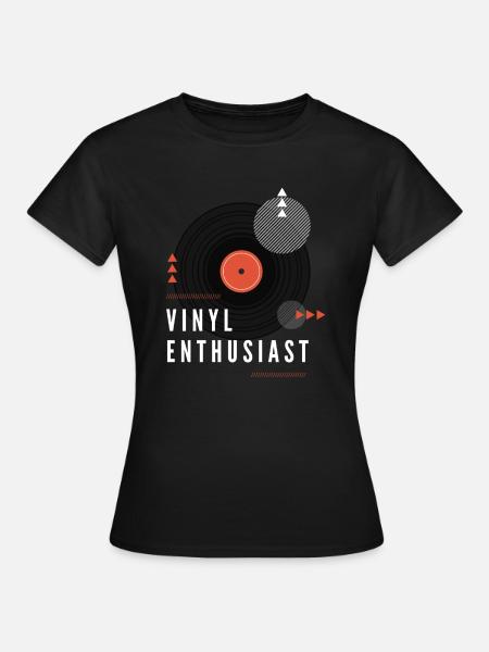 Vinyl Enthusiast - Frauen T-Shirt - Schwarz