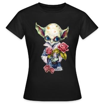 Gothic-Vampire-Alien - Women's T-Shirt - black - Front - AI Model Female 172 dark (172cm)