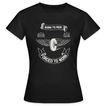 Born To Ride MC Wings Design - Women's T-Shirt - black - Front - AI Model Female 172 dark (172cm)