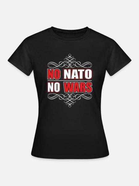No Nato No Wars - Frauen T-Shirt - Schwarz
