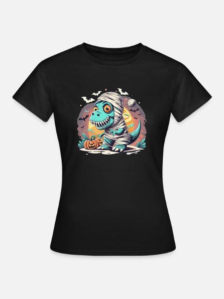 Tyrannosaurus Trex Halloween - Frauen T-Shirt - Schwarz
