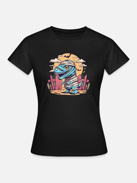 Tyrannosaurus Trex Halloween - Frauen T-Shirt - Schwarz