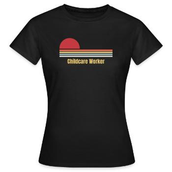 Childcare worker - Frauen T-Shirt - Schwarz - Vorne - AI Model Female 172 dark (172cm)