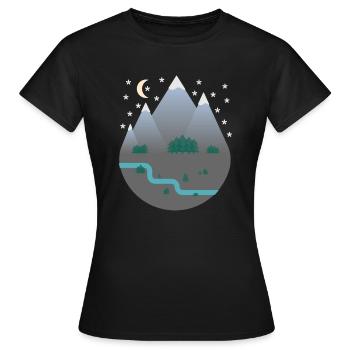 Geo Art - Frauen T-Shirt - Schwarz - Vorne - AI Model Female 172 dark (172cm)