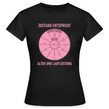 HU - L’état correspond à l’âge et au kilométrage - T-shirt Femme - noir - Devant - AI Model Female 172 dark (172cm)