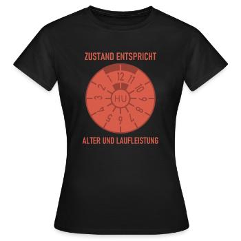 HU - L’état correspond à l’âge et au kilométrage - T-shirt Femme - noir - Devant - AI Model Female 172 dark (172cm)