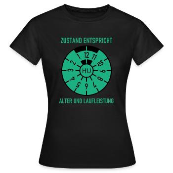 HU - L’état correspond à l’âge et au kilométrage - T-shirt Femme - noir - Devant - AI Model Female 172 dark (172cm)