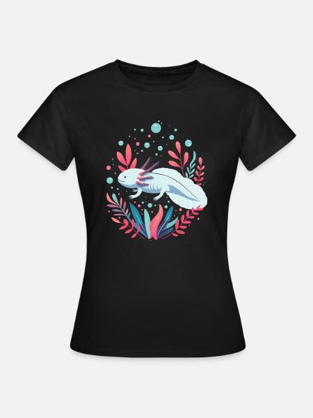 Axolotl - Frauen T-Shirt - Schwarz
