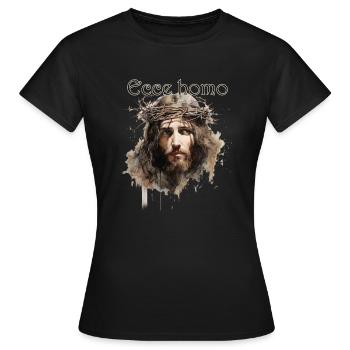 Ecce Homo - T-shirt Femme - noir - Devant - AI Model Female 172 dark (172cm)