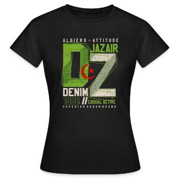 URBAN DZ - T-shirt Femme - noir - Devant - AI Model Female 172 dark (172cm)