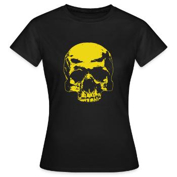 Skull Skull Skull Yellow - Women's T-Shirt - black - Front - AI Model Female 172 dark (172cm)
