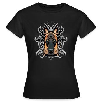 dark malinois - T-shirt Femme - noir - Devant - AI Model Female 172 dark (172cm)