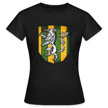Armoiries sanglier d’argent - T-shirt Femme - noir - Devant - AI Model Female 172 dark (172cm)
