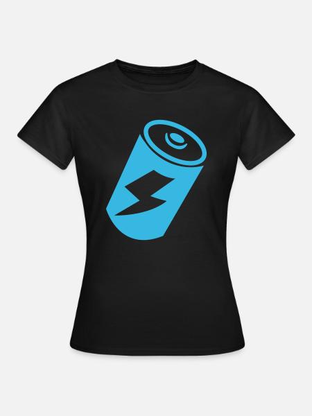 batterie - Frauen T-Shirt - Schwarz