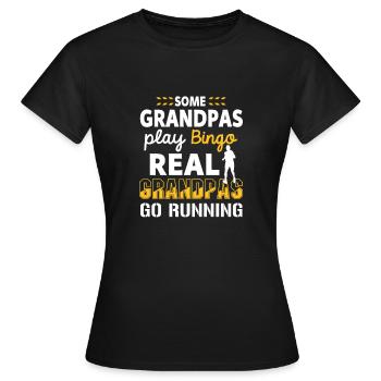 Laufen Opa Rentner Rennen Fitness Joggen Geschenk - Frauen T-Shirt - Schwarz - Vorne - AI Model Female 172 dark (172cm)