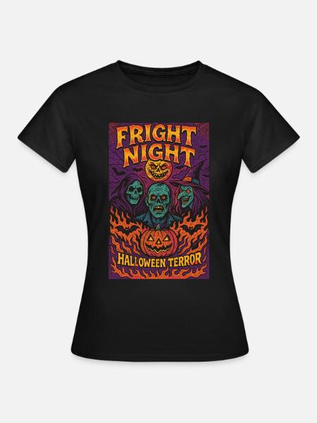 Fright Night Halloween - Frauen T-Shirt - Schwarz