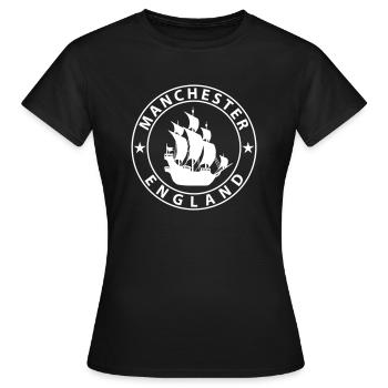 Manchester - T-shirt Femme - noir - Devant - AI Model Female 172 dark (172cm)