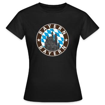 Bavière - T-shirt Femme - noir - Devant - AI Model Female 172 dark (172cm)