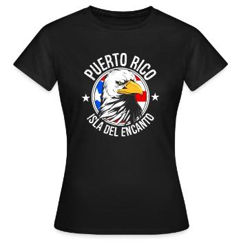 Porto Rico - T-shirt Femme - noir - Devant - AI Model Female 172 dark (172cm)