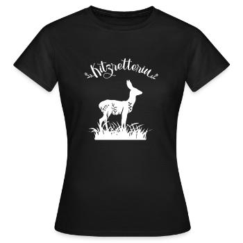 Kitzretterin Reh Rehkitz Kitze Retten Rettung Jagd - Frauen T-Shirt - Schwarz - Vorne - AI Model Female 172 dark (172cm)