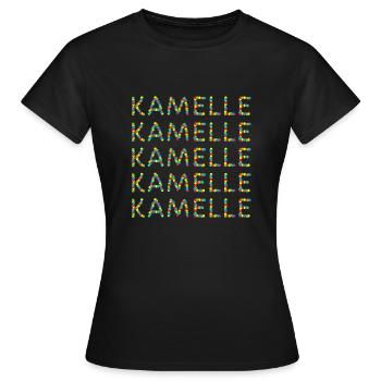 Kamelle Karneval Rosenmontag Fasching Bonbon - Frauen T-Shirt - Schwarz - Vorne - AI Model Female 172 dark (172cm)