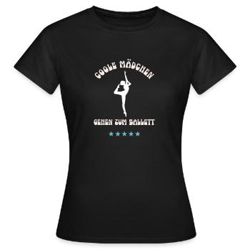 Ballett Tanz Ballet Dance Balletttänzerin Tanzen - Frauen T-Shirt - Schwarz - Vorne - AI Model Female 172 dark (172cm)