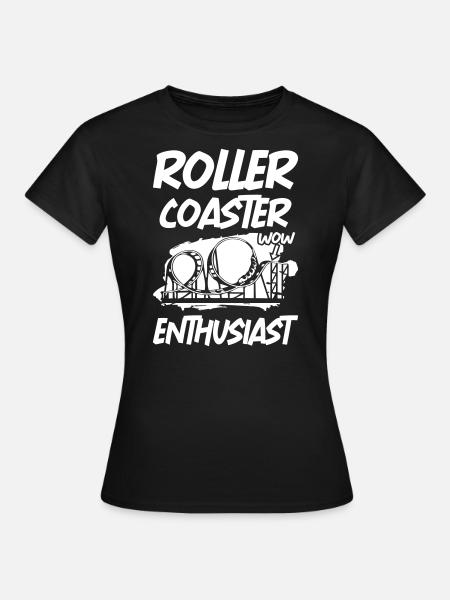 Roller Coaster Enthusiast - Frauen T-Shirt - Schwarz