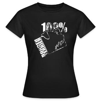 100 TERRIER FRONTIÈRE - T-shirt Femme - noir - Devant - AI Model Female 172 dark (172cm)