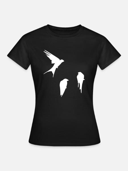 schwalben - Frauen T-Shirt - Schwarz