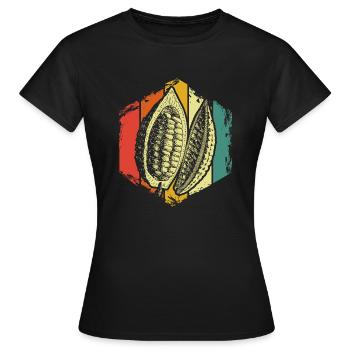 Cacao fève - T-shirt Femme - noir - Devant - AI Model Female 172 dark (172cm)