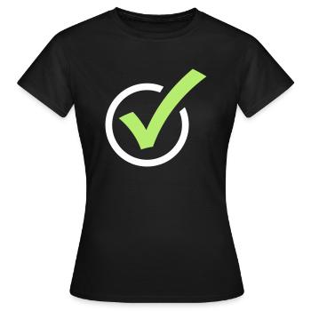 tick tick mark - Women's T-Shirt - black - Front - AI Model Female 172 dark (172cm)
