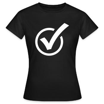 yes no check tick - Women's T-Shirt - black - Front - AI Model Female 172 dark (172cm)