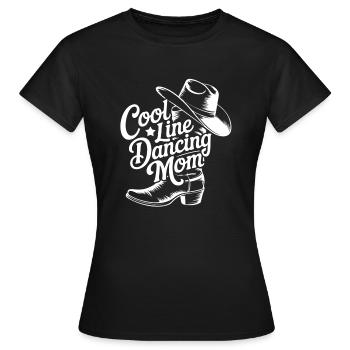 Cool Line Dance Mom Line Dance Mom - T-shirt Femme - noir - Devant - AI Model Female 172 dark (172cm)