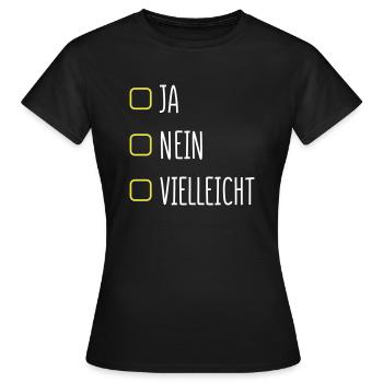 Yes no tick - Women's T-Shirt - black - Front - AI Model Female 172 dark (172cm)