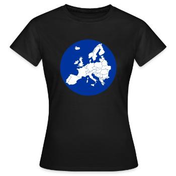 Europe - T-shirt Femme - noir - Devant - AI Model Female 172 dark (172cm)