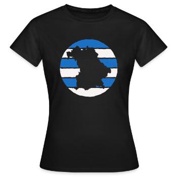 Bavière Drapeau de la Bavière - T-shirt Femme - noir - Devant - AI Model Female 172 dark (172cm)
